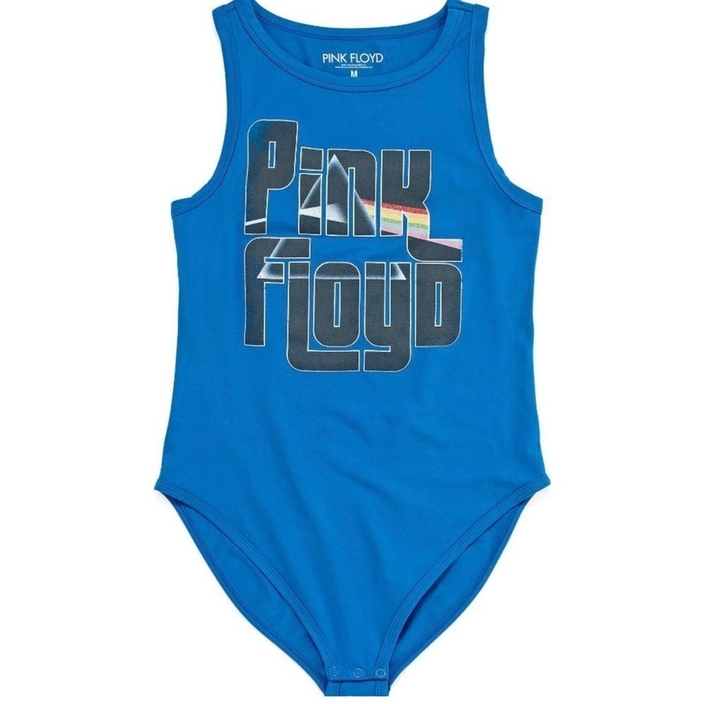 Pink Floyd Womens Tank Top Bodysuit Size Medium Blue Prism